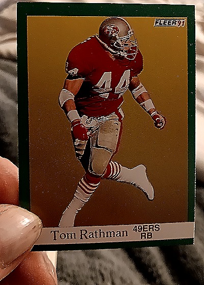 1991 Fleer #362 Tom Rathman — front