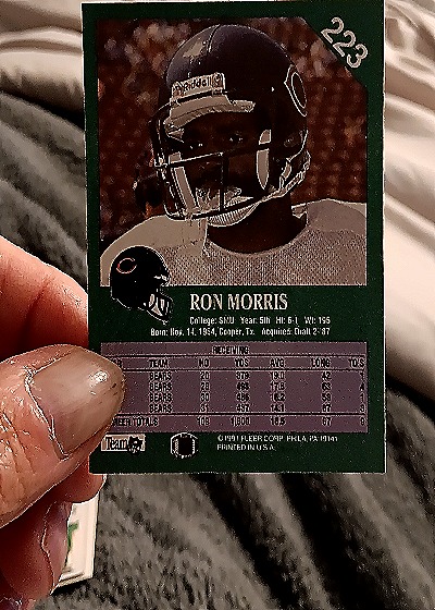 1991 Fleer #223 Ron Morris — back