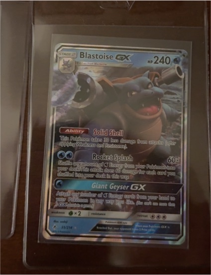 2019 Pokemon Sun & Moon Unbroken Bonds #35 Blastoise GX — front