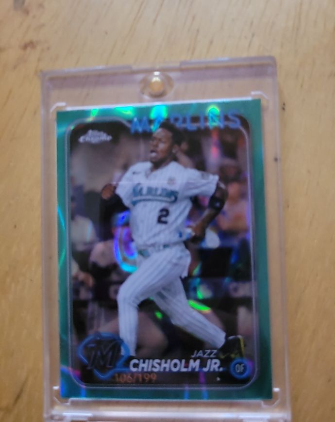 2024 Topps Chrome #406 Jazz Chisholm Jr. — front