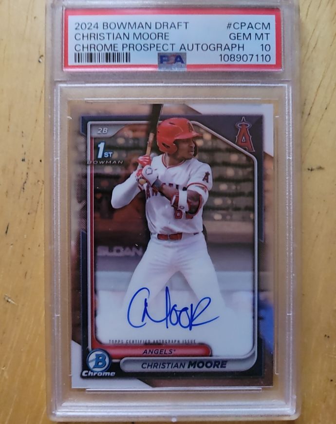2024 Bowman Draft Chrome Prospect Autograph #CPA-CM Christian Moore — front