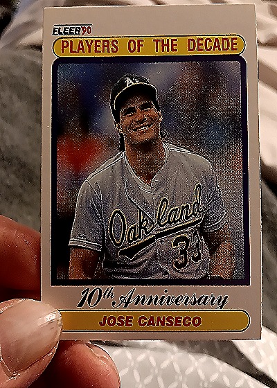 1990 Fleer Players of the Decade 10th Anniversary #629 Jose Canseco — front