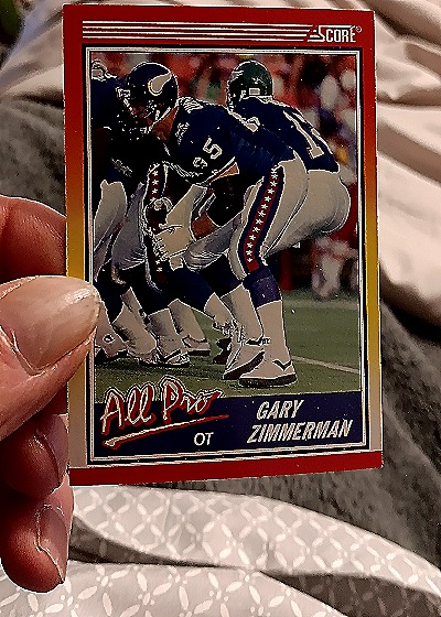 1990 Score #586 Gary Zimmerman — front