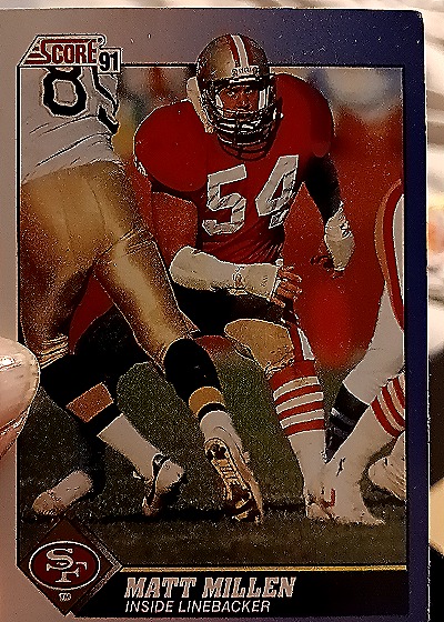 1991 Score Football #8 Matt Millen — front
