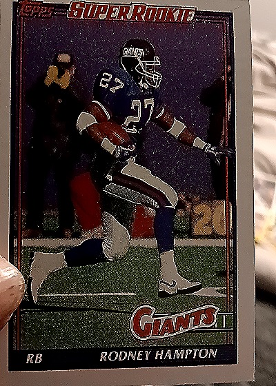 1991 Topps #18 Rodney Hampton — front