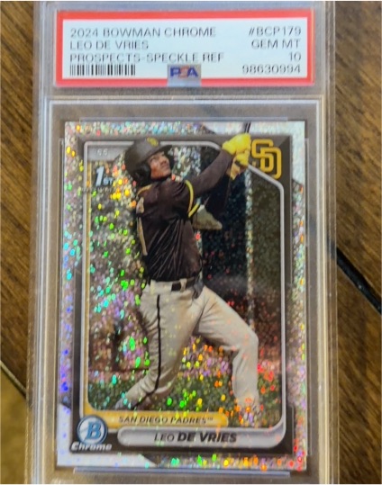 2024 Bowman Chrome #BCP-179 Leo De Vries — front