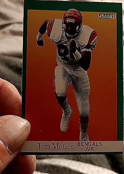1991 Fleer Football #25 Tim McGee — front