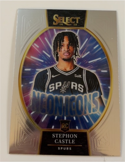 2024-25 Panini Select #3 Stephon Castle Neon Icons — front