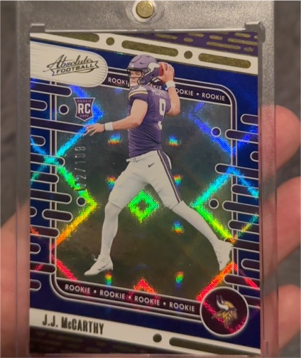 2024 Panini Absolute Football #110 J.J. McCarthy Rookie Card — front