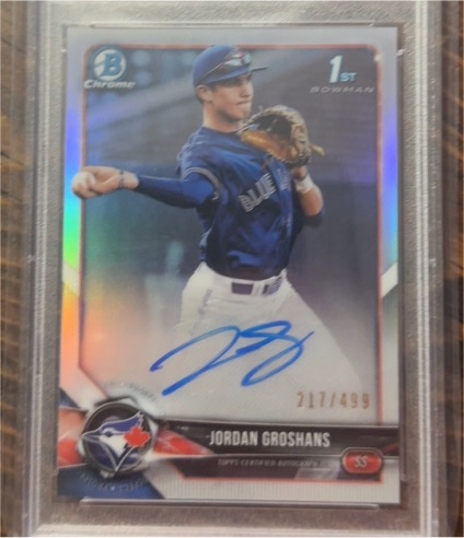 2018 Bowman Chrome #CDA-JG Jordan Groshans — front