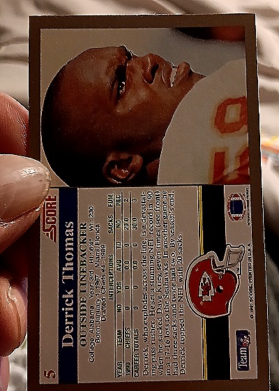 1991 Score #5 Derrick Thomas — back
