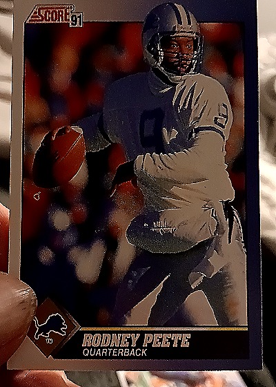 1991 Score #47 Rodney Peete — front