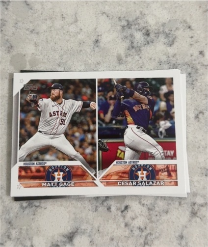 2023 Topps Update #US318 Matt Gage Cesar Salazar Rookie Combos — front
