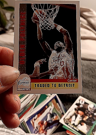 1993 NBA Hoops #103 Olden Polynice Traded to Detroit — front