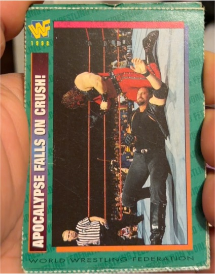1998 WWF Magazine Titan Trading Sports Card #173 Apocalypse Falls On Crush! — front