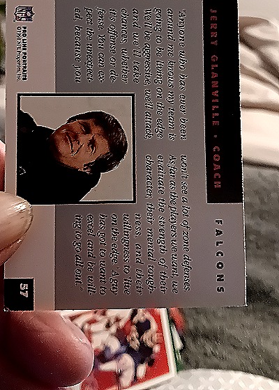 1992 Pro Line Portraits #57 Jerry Glanville — back
