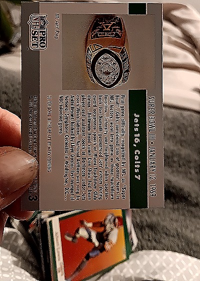 1990 Pro Set Super Bowl III #3 New York Jets Baltimore Colts — back