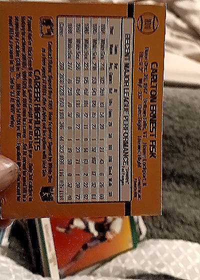 1991 Donruss #360 Carlton Fisk — back