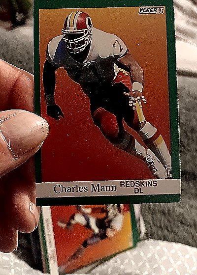 1991 Fleer #389 Charles Mann — front