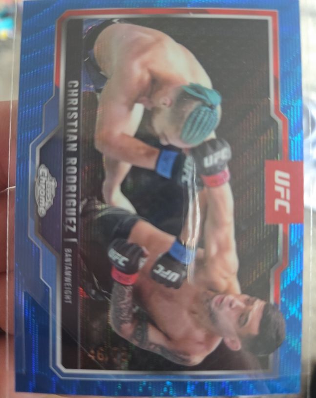 2025 Topps Chrome UFC Sapphire #106 Christian Rodriguez — front