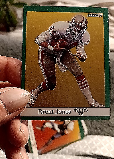 1991 Fleer #358 Brent Jones — front