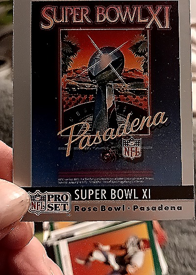 1990 Pro Set Super Bowl XI #11 Oakland Raiders vs Minnesota Vikings — front