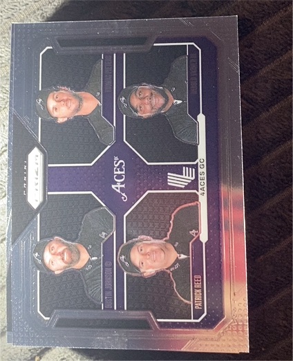 2025 Panini Prizm LIV Golf Aces GC Team Card Dustin Johnson Patrick Reed — front
