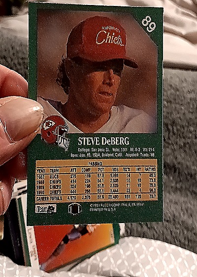 1991 Fleer #89 Steve DeBerg — back