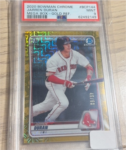 2020 Bowman Chrome #BCP144 Jarren Duran — front