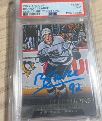 2022 The Cup #SRBC Brandt Clarke Signature Renditions — front