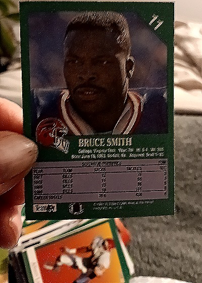 1991 Score #11 Bruce Smith — back