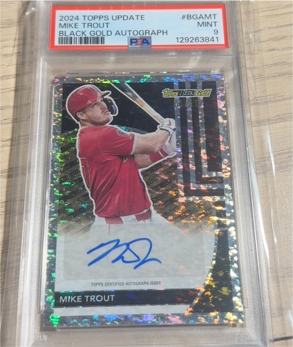 2024 Topps Update #BGAMT Mike Trout Black Gold Autograph — front