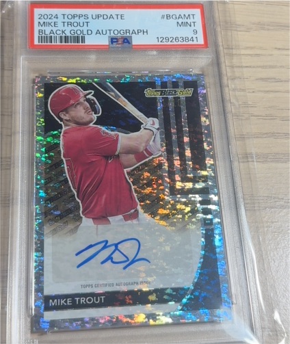 2024 Topps Update #BGAMT Mike Trout Black Gold Autograph — front