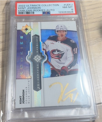2022 Upper Deck Ultimate Collection #UEKJ Kent Johnson — front