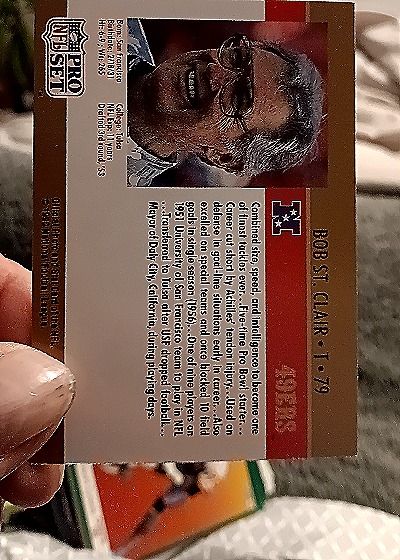 1990 Pro Set #29 Bob St. Clair — back