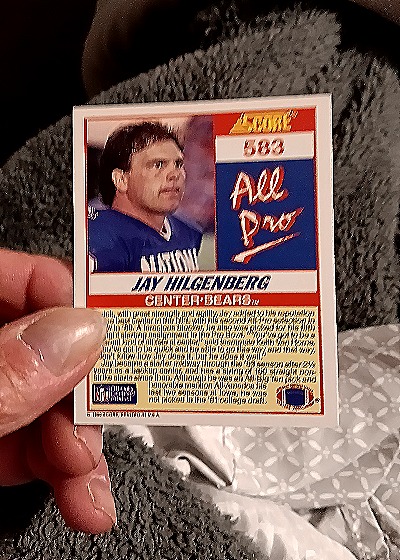 1990 Score #583 Jay Hilgenberg — back