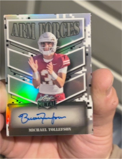 2025 Leaf Metal Arm Forces Michael Tollefson — front
