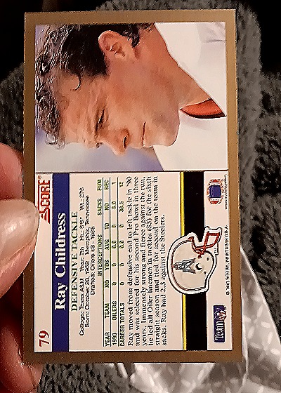 1990 Score #202 Jim Lachey — back