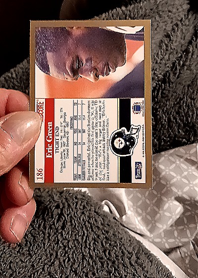 1991 Score #186 Eric Green — back
