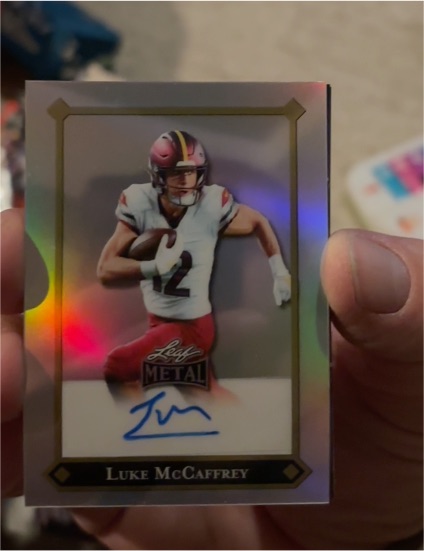 2025 Leaf Metal #92L-MC1 Luke McCaffrey — front