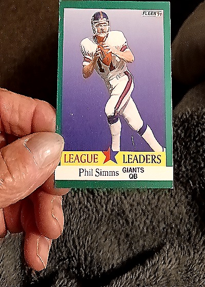 1991 Fleer #414 Phil Simms League Leaders — front