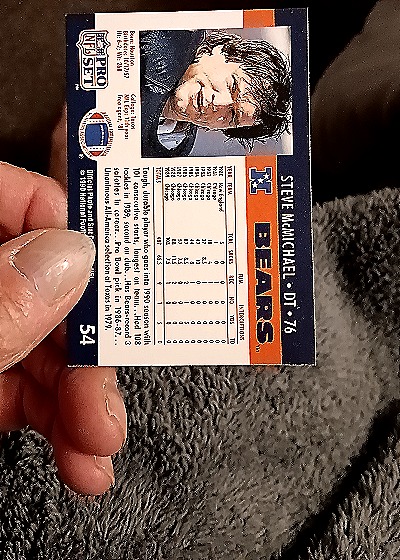 1990 Pro Set #54 Steve McMichael — back