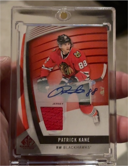 2017-18 SP Game Used Patrick Kane Red Jersey Auto — front