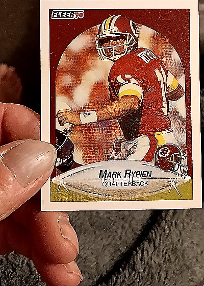 1990 Fleer #166 Mark Rypien — front