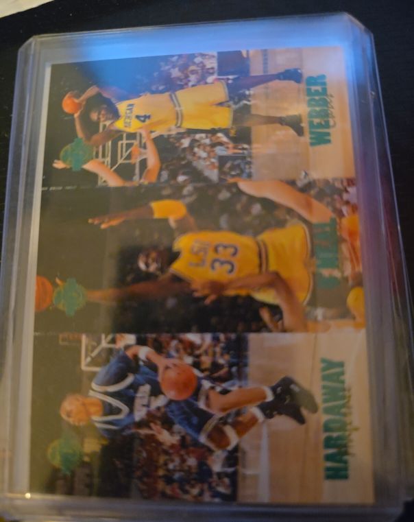 1993 Classic Four Sport #TC1 Chris Webber / Shaquille O'Neal / Anfernee Hardaway — front