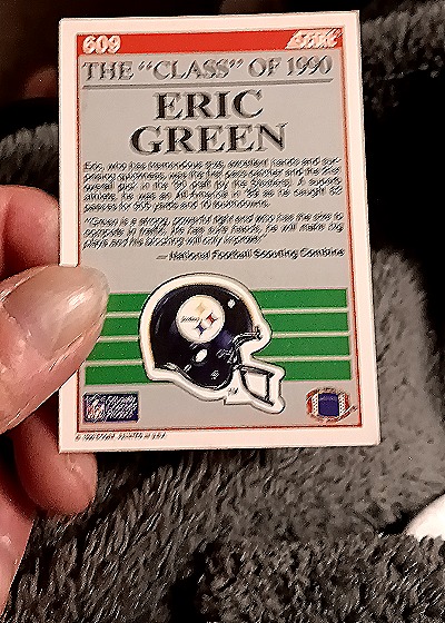 1990 Score #609 Eric Green — back