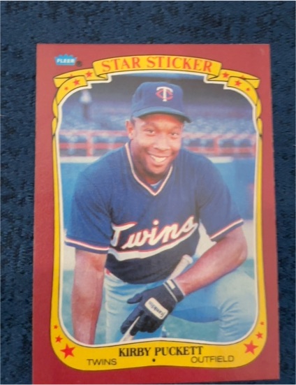 1986 Fleer Star Sticker #90 Kirby Puckett — front