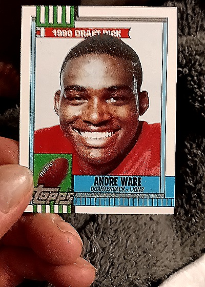 1990 Topps #349 Andre Ware — front