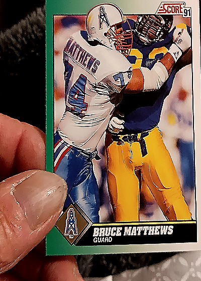 1991 Score #242 Bruce Matthews — front