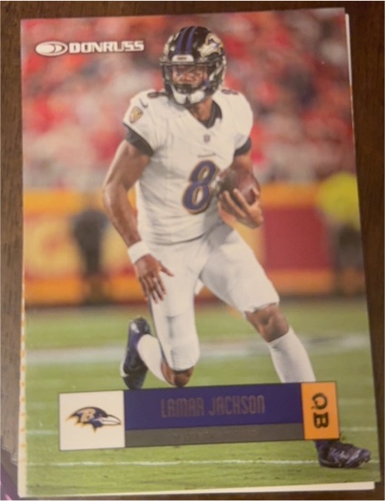 2020 Donruss Lamar Jackson Baltimore Ravens — front